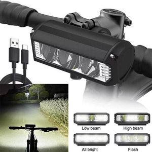 USB Rechargeable Waterproof Super Bright LED Bike <b>Light</b> Super Bright LED <b>Bicycle</b> Tail <b>Light</b> Plastic Handlebar Frame Night Riding - Product Image 1
