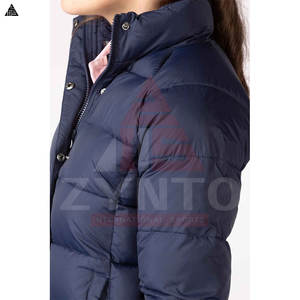 Blouson matelassé classique pour femme, respirant, couleur unie personnalisable, tissu tendance de haute qualité - Product Image 3