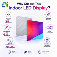 Layar LED Sudut Pandang Lebar Video Wall LED P1.2/P1.25/P1.53/P1.86/P2/P2.5 7680Hz 800cd/m² Kecerahan Tinggi 4K Ringan