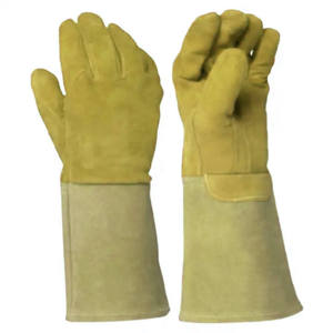 High Quality Split Cowhide Leather MIG <b>Welder</b> Gloves Double Palm Reinforced Industrial Hand Safety Gloves <b>Stick</b> Welding Gloves - Product Image 3
