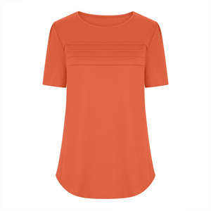 Ropa de Talla Grande para Mujer, Blusas Holgadas Informales, Cuello Redondo, Manga Corta, Camiseta de Algodón, Túnica para Todas las Temporadas, de Bangladesh - Product Image 1