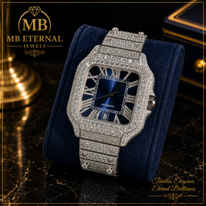 นาฬิกาควอตซ์อัตโนมัติ MB ETERNAL ประดับเพชรทรงสี่เหลี่ยม ขนาด 41 มม. ตัวเลขโรมัน สายสแตนเลสสตีล สำหรับทุกเพศ หรูหรา เหมาะสำหรับใช้ในชีวิตประจำวัน - Product Image 3