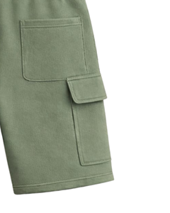Shorts cargo vert olive pour homme, taille élastique avec cordon de serrage, style streetwear décontracté, multi-poches, shorts d'été, logo personnalisé, fabricant OEM - Product Image 6