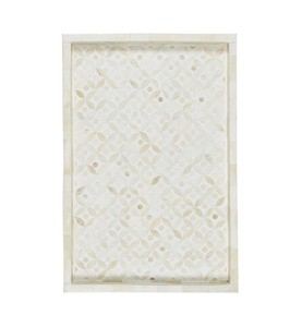 Bandeja de diseño con incrustaciones de nácar, bandeja de servir de nácar, bandeja de MDF, bandejas decorativas, bandeja de resina a precio de venta directa. - Product Image 3