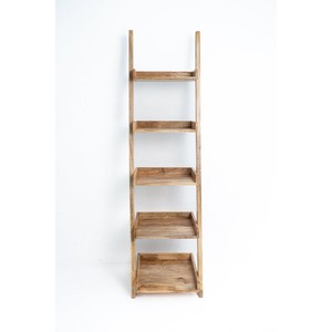 Mango <b>Wood</b> <b>Rustic</b> Decorative Ladder Shelf 3-Tier Natural Handcrafted Living Room Eco-friendly Wholesale - Product Image 2