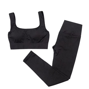 Conjunto Deportivo para Mujer, Ropa Deportiva para Gimnasio, Yoga, Conjunto de 2 Piezas con Sujetador Deportivo y Leggings - Product Image 1
