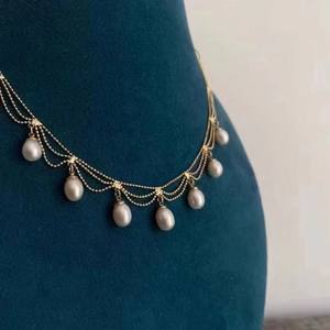 Collar de Alta Calidad Estilo Vintage con Perla de Agua Dulce en Forma de Gota, Diseño Versátil con Cuentas de Mijo, Estilo Ins - Product Image 5