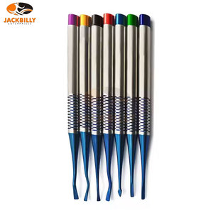 Kit d'élévateurs luxateurs dentaires PDL à pointe micro-serrillée, en acier inoxydable bleu, pour extraction dentaire, instrument chirurgical de qualité supérieure - Product Image 2