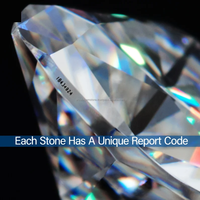 Diamant synthétique de haute qualité en gros, 1 à 5 carats, couleur naturelle D VVS1, taille triligne, diamant non monté, couleur personnalisable, certificat IGI