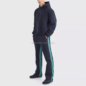 Vente en gros de survêtement évasé en molleton de coton avec logo personnalisé, respirant, jogging, entraînement, hiver, style pakistanais, 100% coton imprimé - Product Image 1