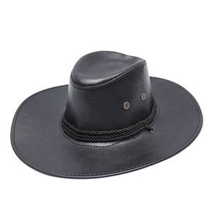 Chapeaux en cuir réglables unisexe-Style vintage respirant et imperméable pour les voyages d'hiver à la plage et l'équitation - Product Image 4