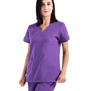 Blusa Médica Premium para Mujer, Uniforme de Enfermera Personalizable, Cuello en V, Ropa de Trabajo para Doctoras y Enfermeras, Prenda Clínica - Product Image 4