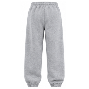 Pantalon de jogging en molleton gris cendré personnalisé, coupe ample et oversize, avec cordon de serrage à bouton, décontracté, vente en gros - Product Image 2