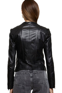 Chaqueta de Cuero PU para Mujer, Venta al por Mayor, Chaqueta de Cuero Vegano Personalizada, Fabricante de Chaquetas para Mujer - Product Image 2