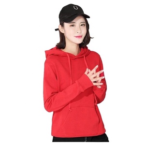 Sudadera con Capucha para Mujer 2024, Informal, de Color Sólido, Gruesa, 100% Algodón Felpa, Mangas Regulares, Invierno, Impresión Personalizada - Product Image 5