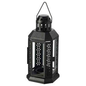 Diseños Destacados para el Hogar y Jardín: Portavelas de Metal y Vidrio, Faroles para Velas, Frascos para Velas Colgantes con Acabado en Polvo Negro - Product Image 1