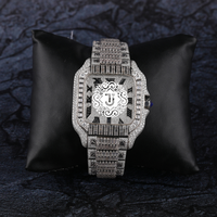 Montre de luxe de qualité supérieure entièrement en acier inoxydable doré avec diamants, idéale pour les occasions formelles et professionnelles, disponible à prix d'exportation