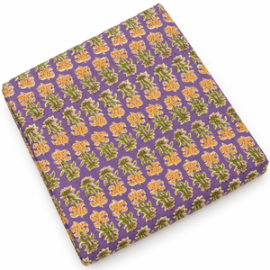 Camisas de Algodón Premium Orgánicas de Jaipur, Tejidas a Mano con Estampado Floral Índigo, Ligeras, 90 GSM, Transpirables y de Secado Rápido, para Decoración del Hogar - Product Image 1