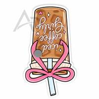 Support de Cils en Acrylique Esthétique « Iced Coffee Girly » pour Extensions de Cils – Durable et Personnalisable avec Logo