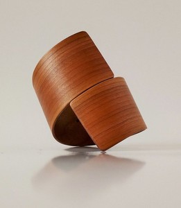 Stylish Spiral Wooden <b>Bangle</b> <b>Bracelet</b> for Women Boho Vintage Daily Wear Party Festive Polish Finished Fashion Jewelry Hand Cuff - Product Image 1