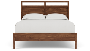 เตียงฐานเตี้ยสไตล์มินิมอลแบบญี่ปุ่น |   หัวเตียงไม้ธรรมชาติแบบลอยตัว - Product Image 4
