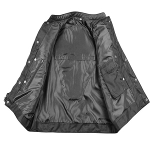 Chaleco de Cuero Genuino Vintage para Hombre de Saleh Enterprises, Estilo Vaquero y Motero, con Acabado Desgastado, Servicio OEM, Ropa Casual Urbana - Product Image 2