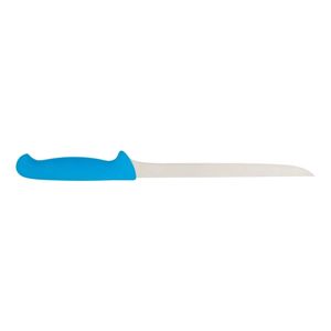 Cuchillos de Cocina con Hoja Plateada y Mango Azul, con Protector de Dedos, Empuñadura Ergonómica y Borde Largo y Estrecho para Cortar Carne y Preparar Alimentos - Product Image 3