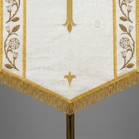 Bannière de Procession de Luxe pour Église Orthodoxe Catholique, Broderie en Fil d'Or