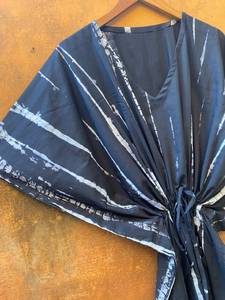 Beautiful Elegant Handmade Indian Tie Dye <b>Kaftan</b> Plus Size <b>Summer</b> Women Three Quarter Sleeve Casual Dress Slit ODM Gift Her - Product Image 6