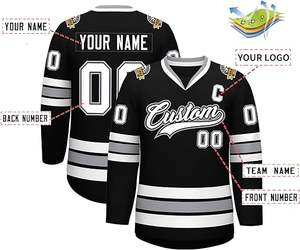 Jersey de hockey sobre hielo de diseño personalizado de alta calidad para hombres adultos, ropa deportiva, diseños bordados por sublimación, jersey de hockey sobre hielo - Product Image 3