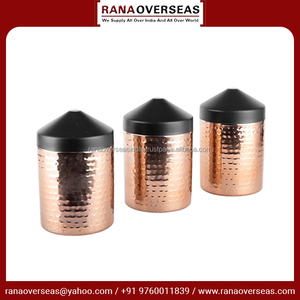 Unique Style Pure Copper Tea Coffee and Sugar <b>Canisters</b> With Hammered Pattern Available in Diverse Designs & Sizes - Product Image 3