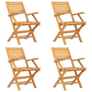 Ensemble de salle à manger de jardin pliable en teck massif naturel, mobilier d'extérieur polyvalent - Product Image 3