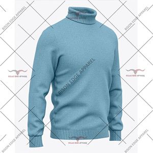 เสื้อสเวตเตอร์คอเต่าถักลายริบบ์สำหรับผู้ชาย เนื้อผ้านุ่ม อุ่นสบาย สวมใส่ได้ทุกวัน เหมาะสำหรับฤดูหนาว ผ้าถักยืดหยุ่น ใส่สบาย ทันสมัย - Product Image 2