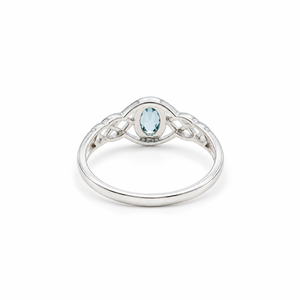Anillo de Topacio Azul, Plata de Ley 925, Corte Ovalado, Nudo Celta, Joyería Hecha a Mano, Venta al Por Mayor Personalizada - Product Image 5