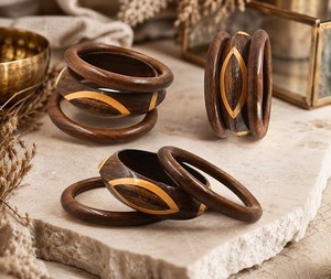 Bracelet en bois personnalisé F S INTERNATIONAL, design classique, bijoux unisexes, fabrication artisanale, Thanksgiving, fête des mères - Product Image 6