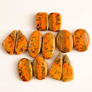 พลอยแจสเปอร์บัมเบิลบีธรรมชาติแบบคาโบชอง น้ำหนักกิโลกรัม ขายส่ง รูปทรงและขนาดต่างๆ สำหรับทำเครื่องประดับ - Product Image 2