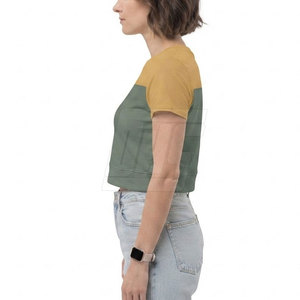 T-shirts courts élégants pour femmes, tissu doux, tenue décontractée d'été, style streetwear tendance, look mode - Product Image 3