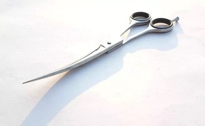 Ciseaux de toilettage droits noirs pour animaux de compagnie, lame en acier inoxydable, manche de 5,5 pouces, pointe acérée, haute qualité - Product Image 6