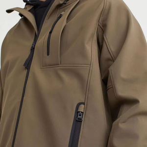 Veste softshell d'hiver pour homme de haute qualité, imperméable, respirante, à capuche, extensible, confortable, coupe régulière, tissu durable, fermeture éclair sur le devant - Product Image 5