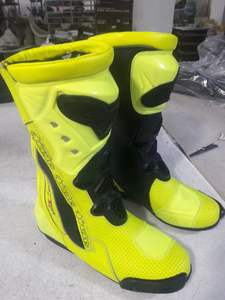 Nuevas llegadas: Zapatos de moto de cuero personalizables, teñidos lisos, impermeables, transpirables, de manga completa, con detección de agujas, unisex para adultos. - Product Image 3