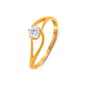 แหวนเพชรทรงโซลิแทร์ Illumine Infinity รุ่นคลาสสิก - ทองคำขาว 14K ดีไซน์ก้านแหวนแยกส่วน - Product Image 1