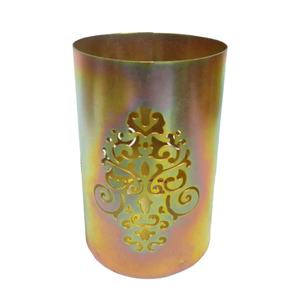 Bougie de Noël de luxe au design moderne Porte-bougie fait à la main en laiton plaqué fer pour la décoration de la maison - Product Image 1