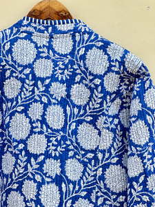 Chaqueta india hecha a mano 100% algodón, ecológica, acolchada, antiarrugas, transpirable, de secado rápido, con bolsillo frontal, para otoño e invierno. - Product Image 2