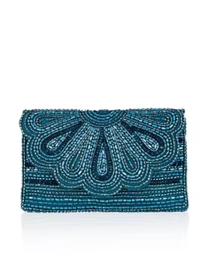 Bolso de mano tipo sobre con cuentas florales de lujo para bodas, eventos y fiestas, elegante y moderno, estilo bohemio, para mujer - Product Image 4