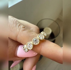 Anillo de diamantes cultivados en laboratorio de corte redondo de 1,50 quilates para mujer, joyería de plata de ley 925 de lujo para boda, compromiso, regalo de aniversario - Product Image 6