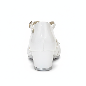Chaussures de danse de salon/latine à talon avec boucle diamantée, tige synthétique, semelle extérieure en cuir véritable pour filles, nouvelle arrivée, faible MOQ, OEM, ODM, DDP - Product Image 2