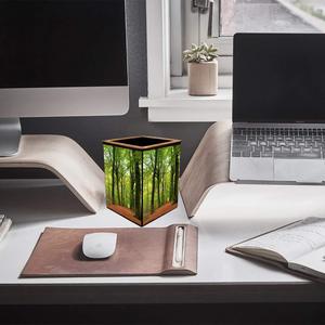 Elegante Portalápices de Madera de Primera Calidad con Esmalte Impreso Personalizado, Organizador de Escritorio Inteligente para Estudiantes y Oficinas por Tradebyd - Product Image 1