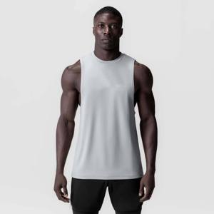 Men's Gym Stringer Tank <b>Top</b> Custom Logo Muscle Fit Sleeveless Workout <b>Vest</b> Bodybuilding Fitness Apparel Wholesale 100% Cotton - Product Image 1