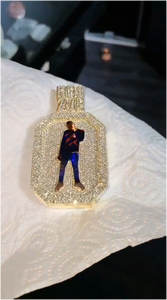 Colgante de Plata S925 con Diamantes Moissanite VVS Iced Out, Chapado en Oro Rosa Personalizado con Foto, Colgante de Recuerdo, Joyería Hip Hop - Product Image 4