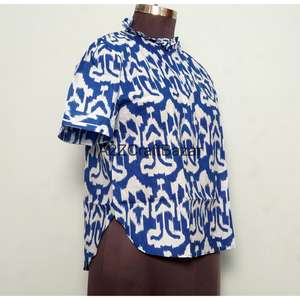 Vestidos Casuales de Verano para Mujer, 100% Algodón, Manga Larga, Cuello Redondo, Estampado Floral, Estilo Vintage Romántico, Corte Ajustado, Ecológicos - Product Image 4